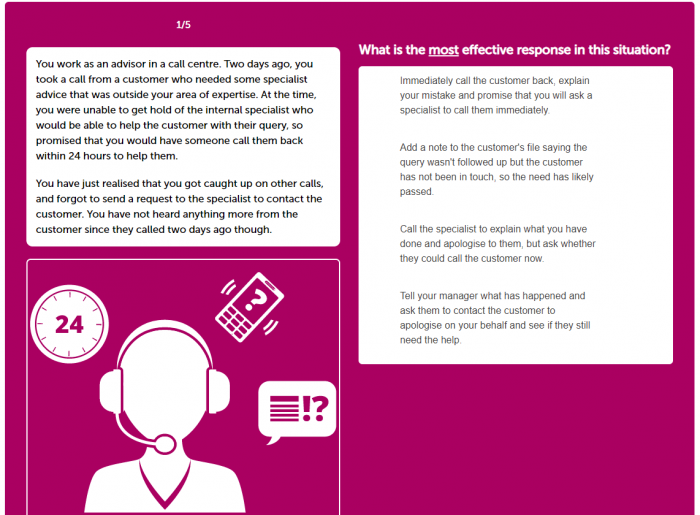 The bain online assessment situational judgement